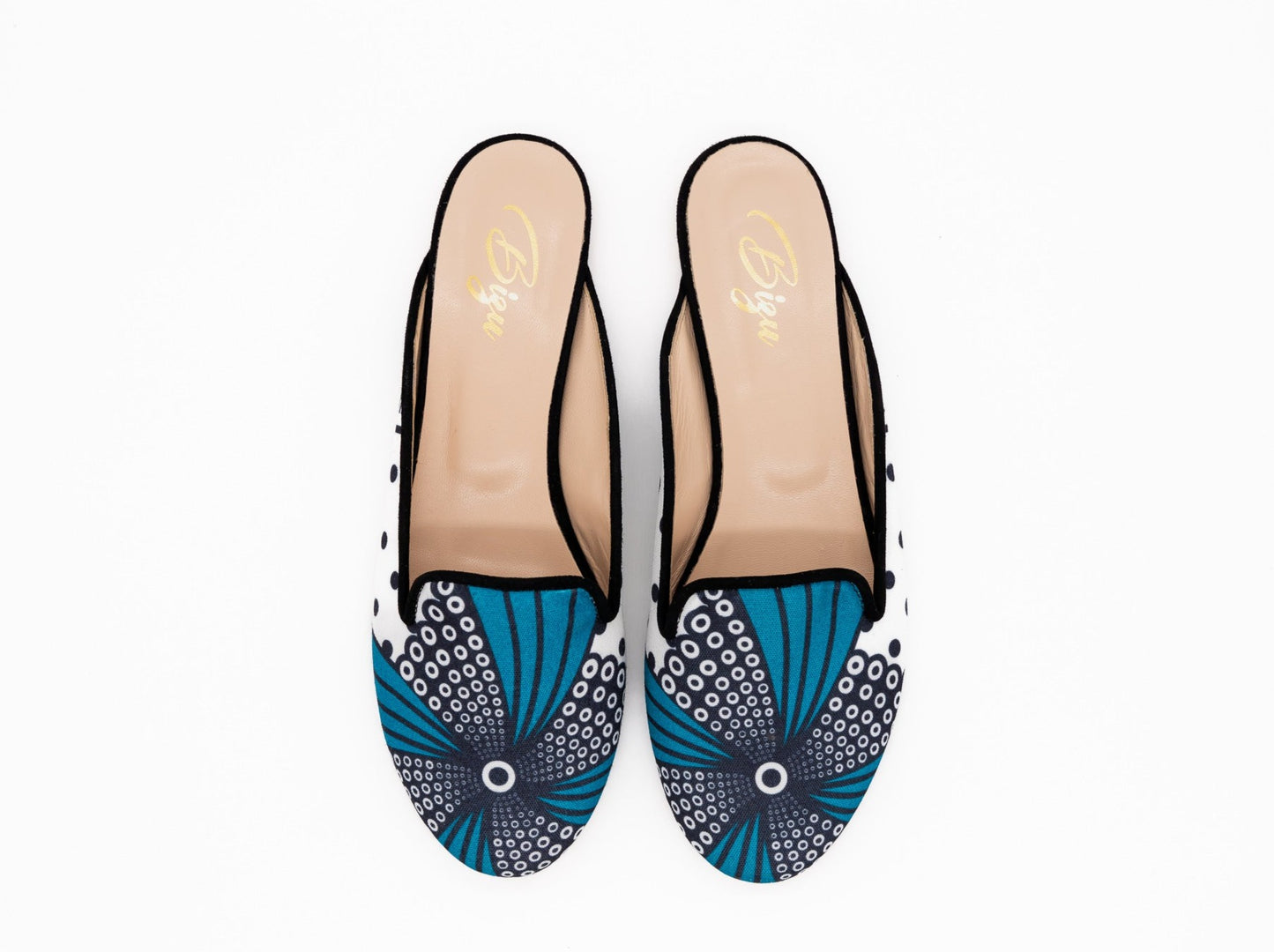 Zawadi Mule shoes with bold patterns